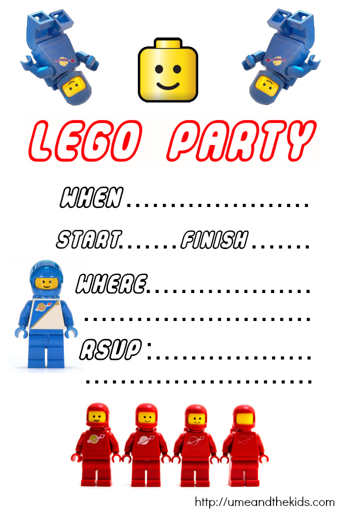 Free Printable LEGO Birthday Party Invitations U Me And 