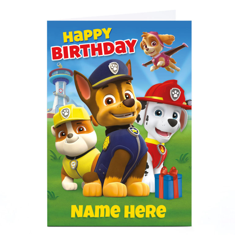 Free Printable Paw Patrol Birthday Card Printable