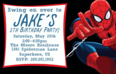 Free Printable Spiderman Birthday Invitation Templates