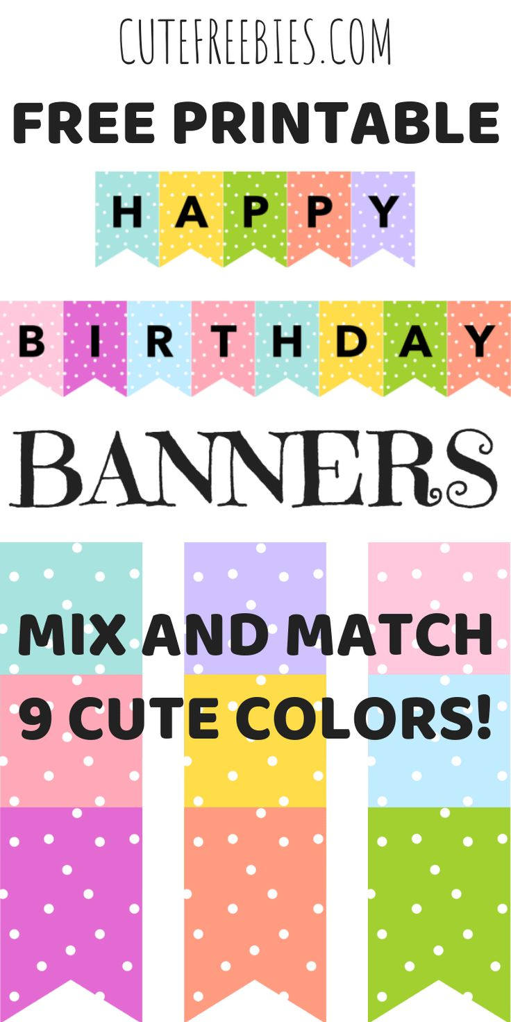 Happy Birthday Banners Buntings Free Printable Happy 