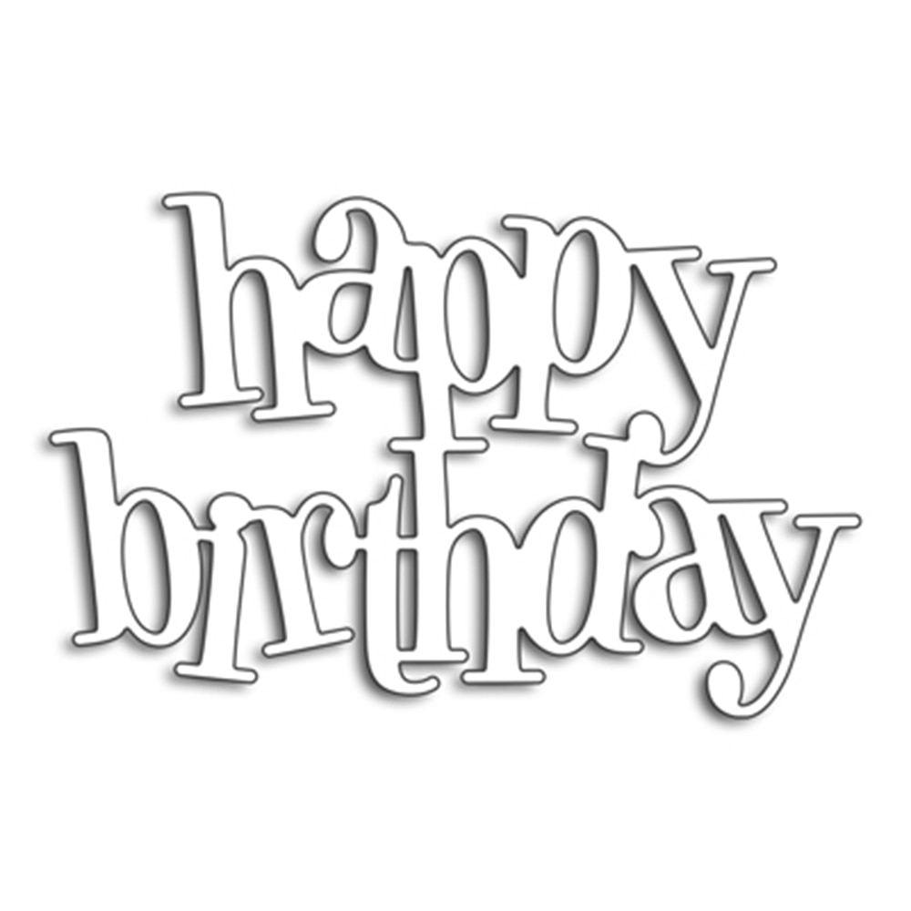 Happy Birthday Word Dies Cut Metal Cutting Dies Stencils 