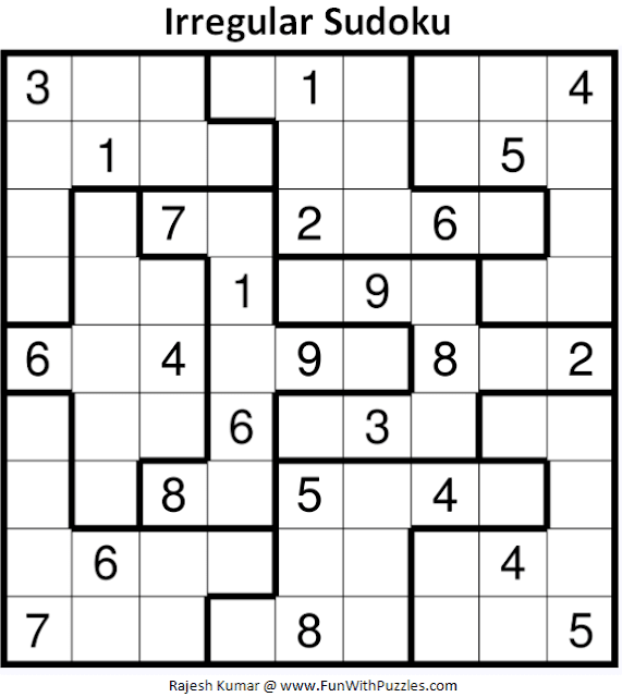 Irregular Sudoku Puzzles Fun With Sudoku 355 356 