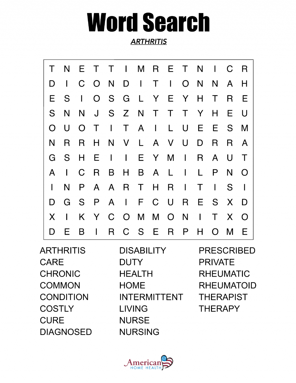 Large Print Search A Word Printable Word Search Printable