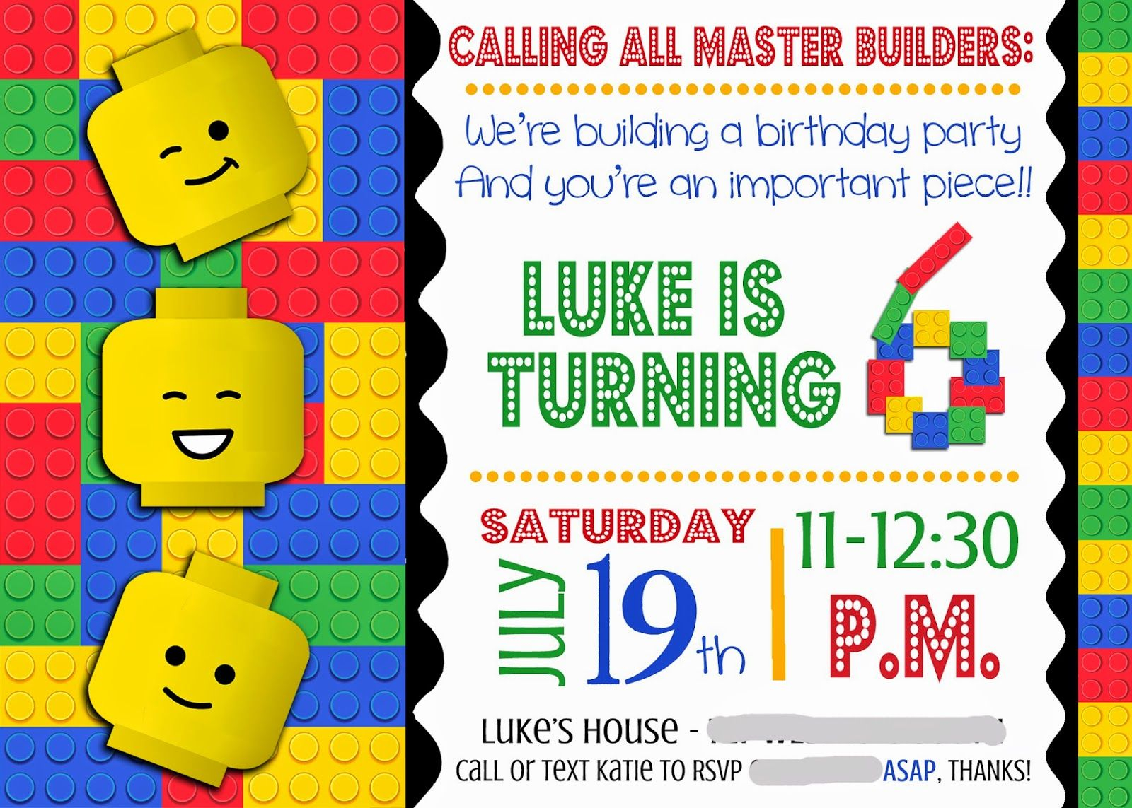 Lego Party Invitation Printable Google Search Lego 