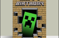 Minecraft Birthday Card Google Search Minecraft