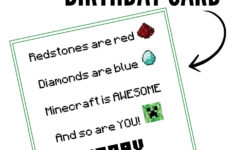 Minecraft Birthday Party To Go Minecraft Birthday Card