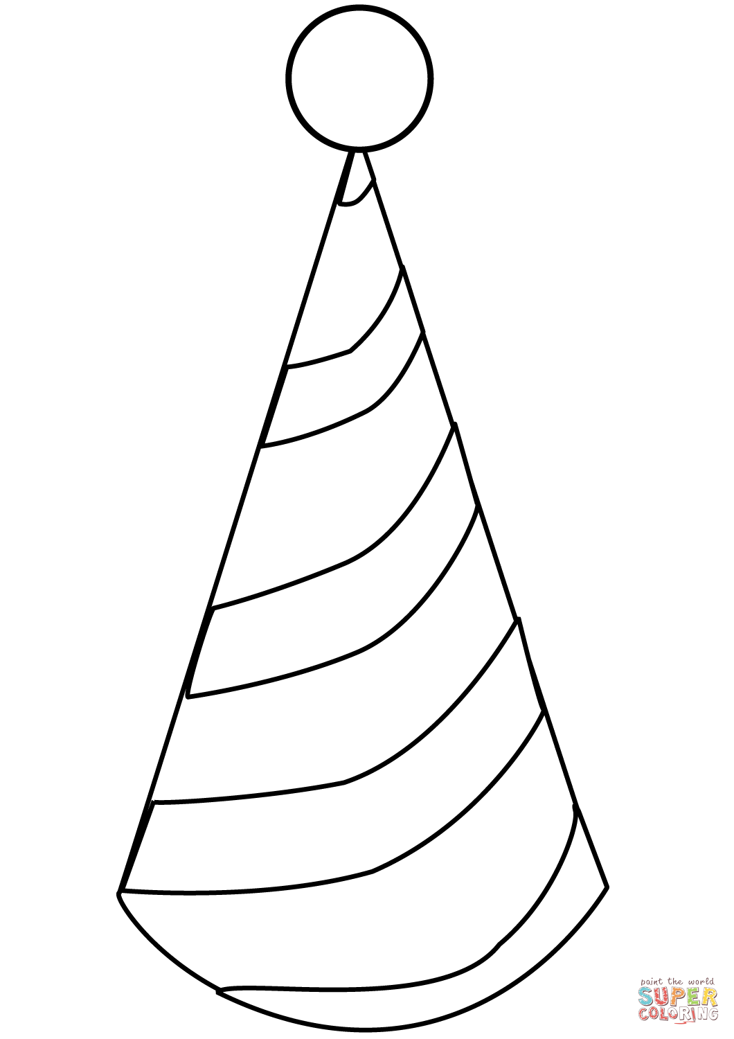 Party Hat Coloring Page Free Printable Coloring Pages