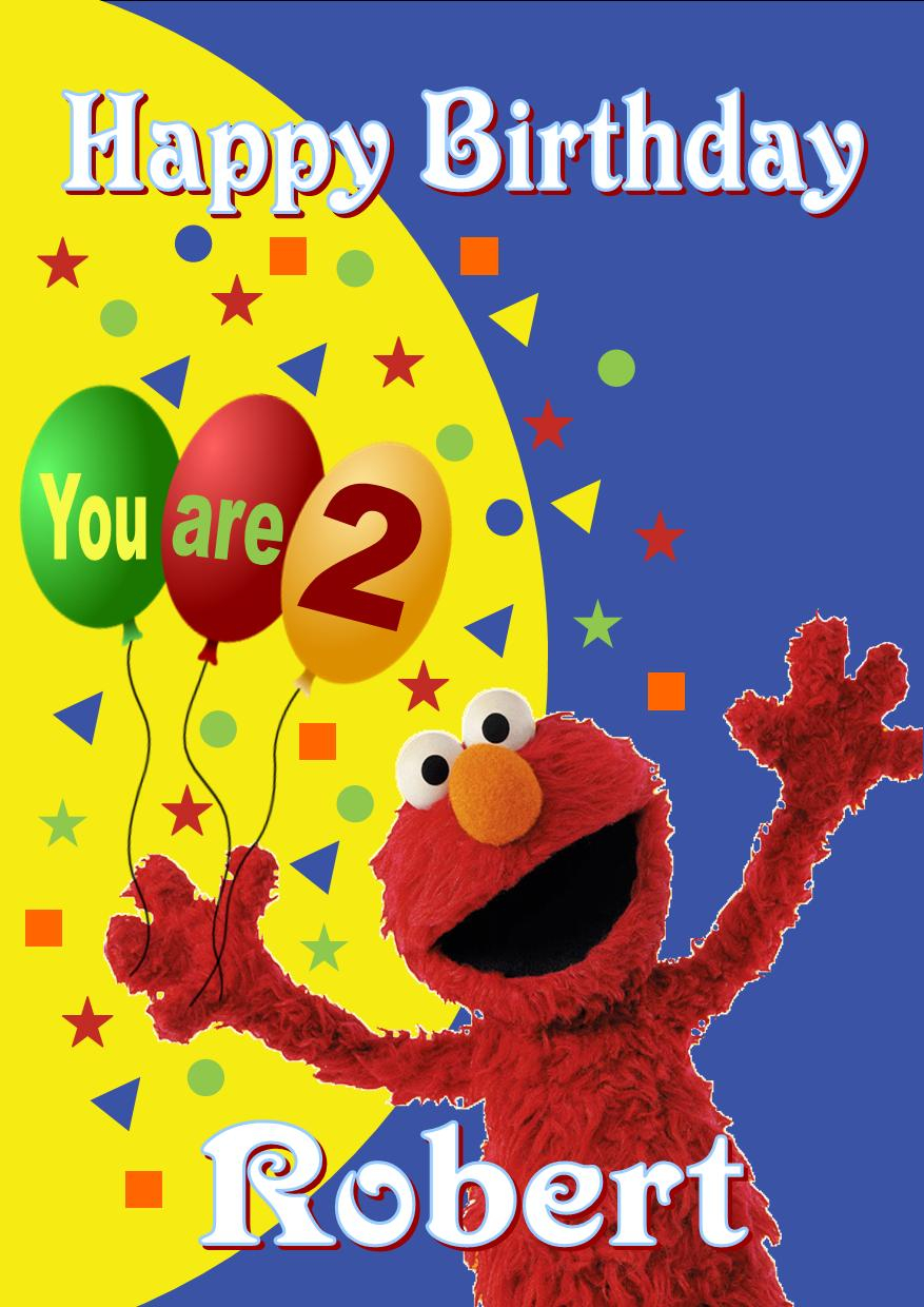 Personalised Elmo Birthday Card