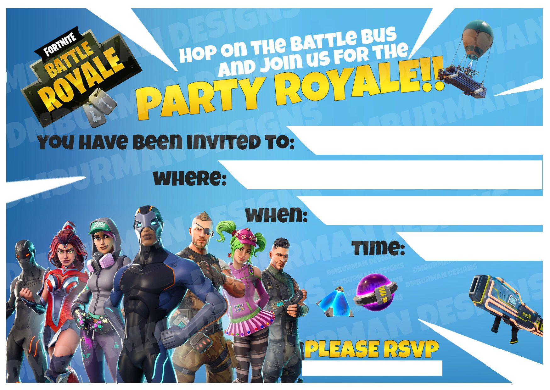 Pin By Trisha Mueller On Fortnite Birthday Party 