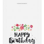 Printable Birthday Card Spring Blossoms Birthday Cards