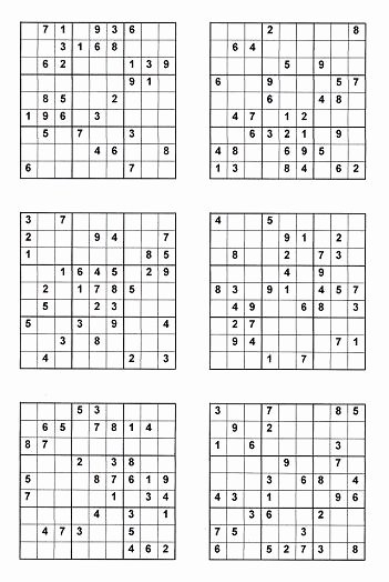 Printable Sudoku 4 Per Page FreePrintableTM FreePrintableTM