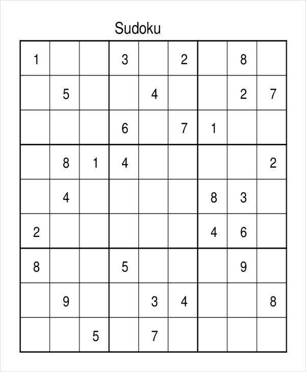 Printable Sudoku Puzzle 7 Free PDF Documents Download