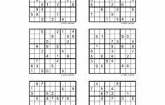 Printable Sudoku Puzzles For Free 6 Per Page Sudoku