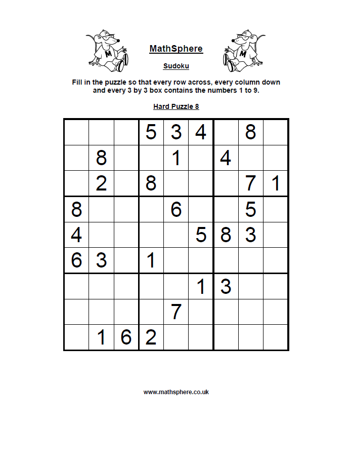 Printable Sudoku Puzzles Uk Sudoku Printable