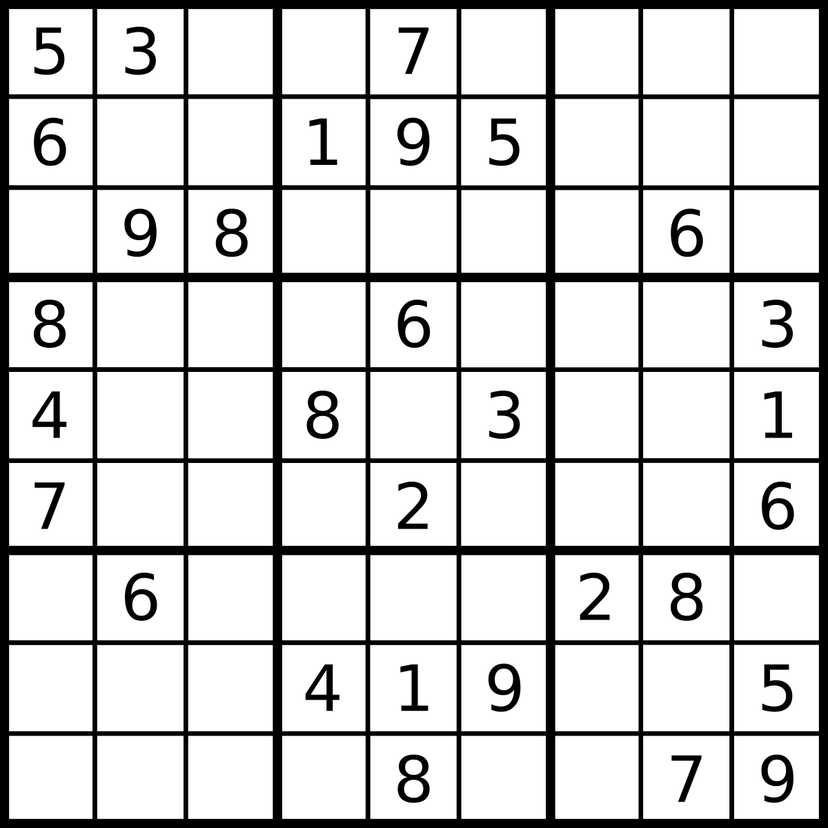 Sudoku Simple English Wikipedia The Free Encyclopedia