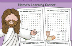 The Death And Resurrection Of Christ Word Searches Mamas