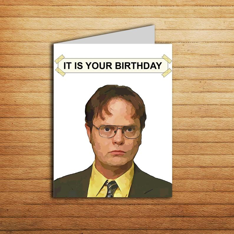 The Office Birthday Card Office Tv Show Cards Printable It 