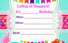 Updated FREE Printable Shopkins Birthday Invitation