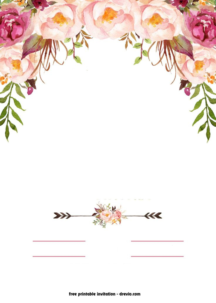 Awesome FREE Printable Boho Chic Flower Baby Shower 