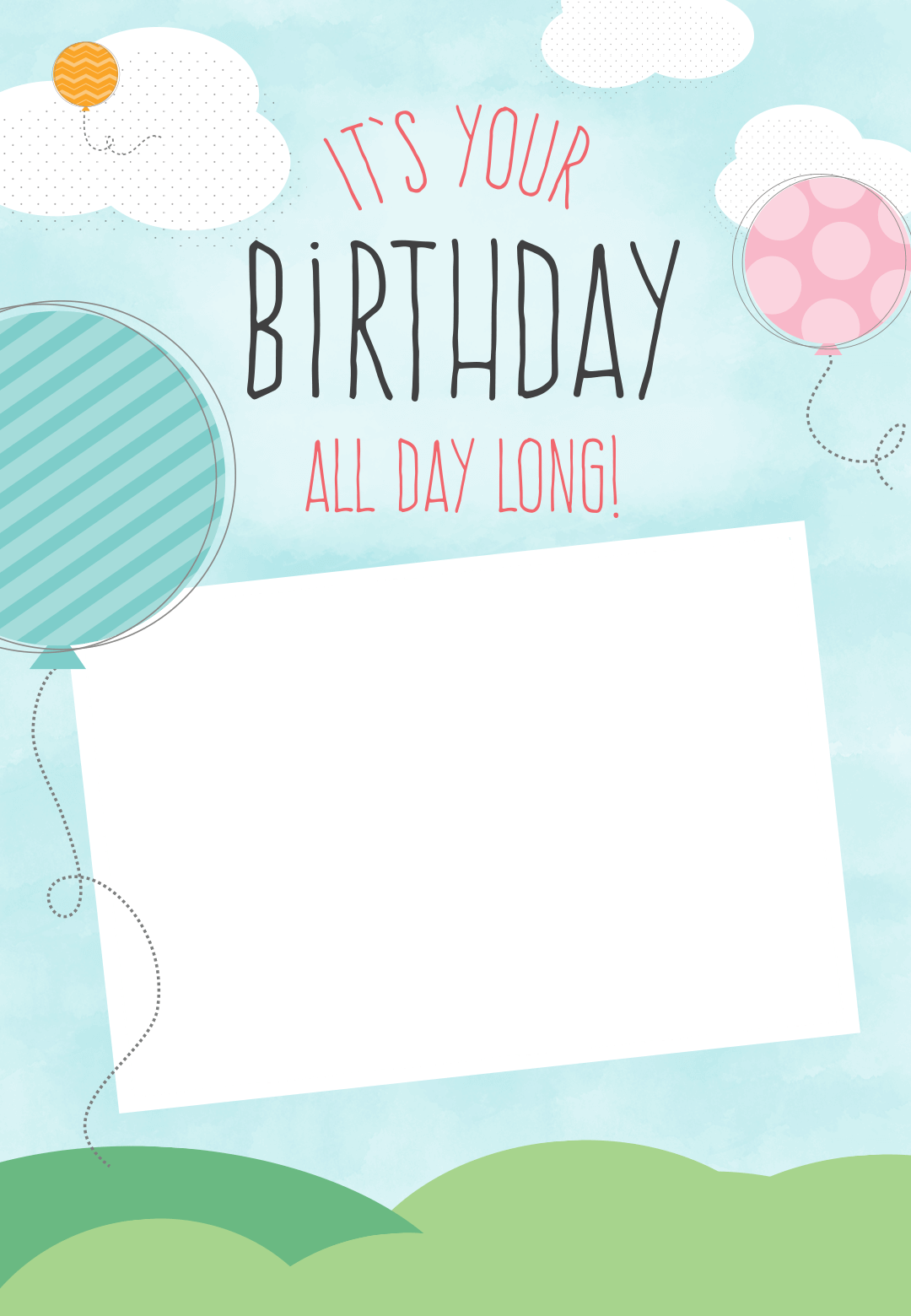 Foldable Happy Birthday Card Printable