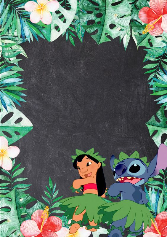 Blank Lilo Stitch Invitation Invitaciones De 