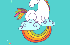 Colourful Unicorn Birthday Card Greetings Island