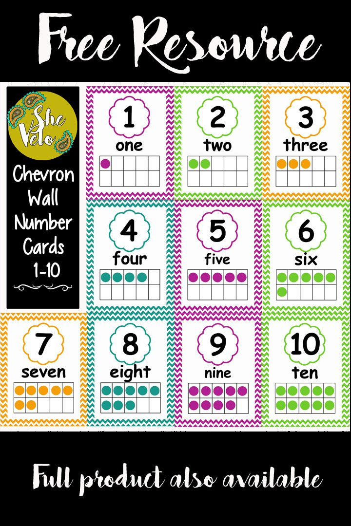 FREE Printable Number Posters Includes Numeral Word And 