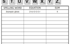 Free Printable Scrabble Spelling To Revise Any Spelling