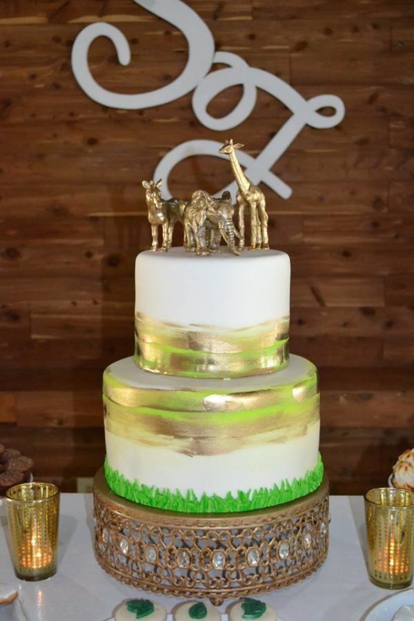 Gold And Hunter Green Safari Baby Shower Baby Shower 