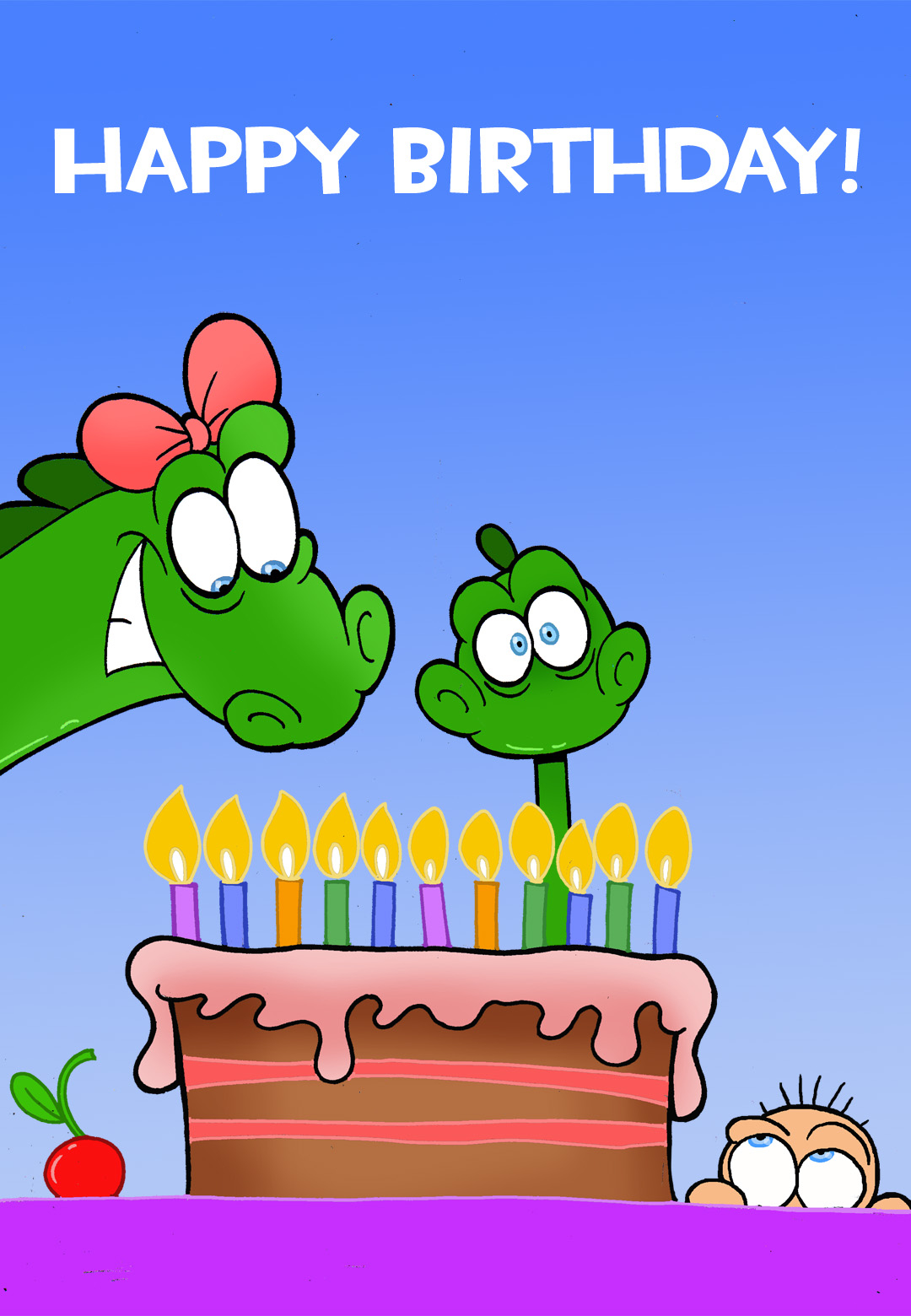 Happy Birthday Little Dinosaur Birthday Card Free