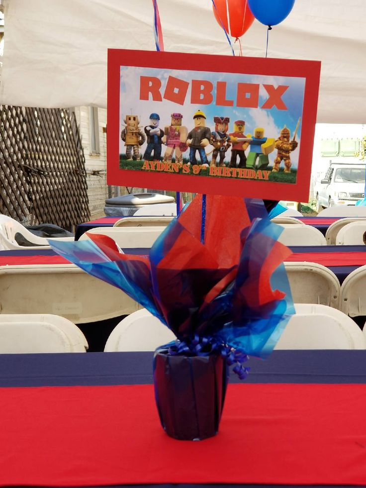 Roblox Centerpieces Robot Birthday Party Birthday Party 