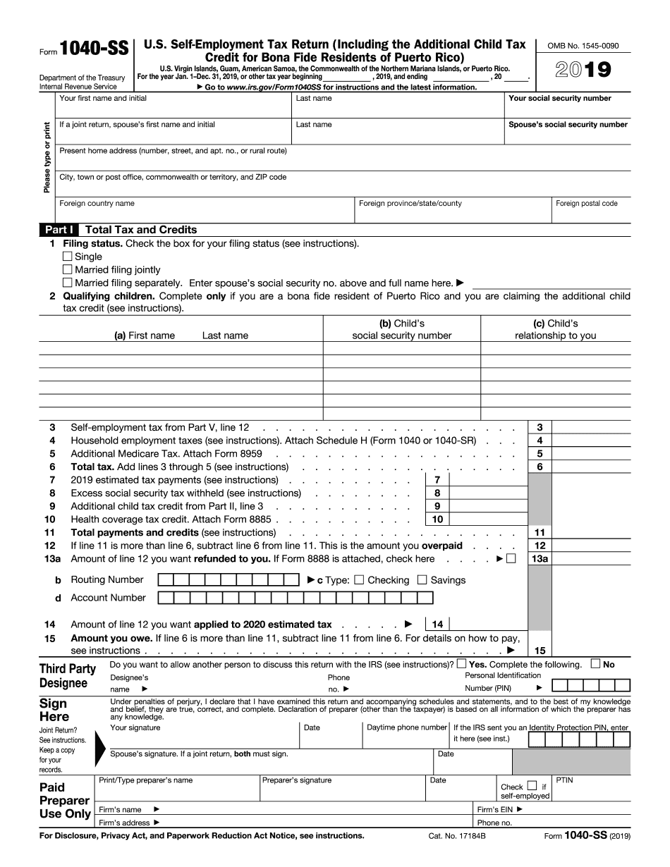 2019 2020 Form 1040 Social Security Fill Online 