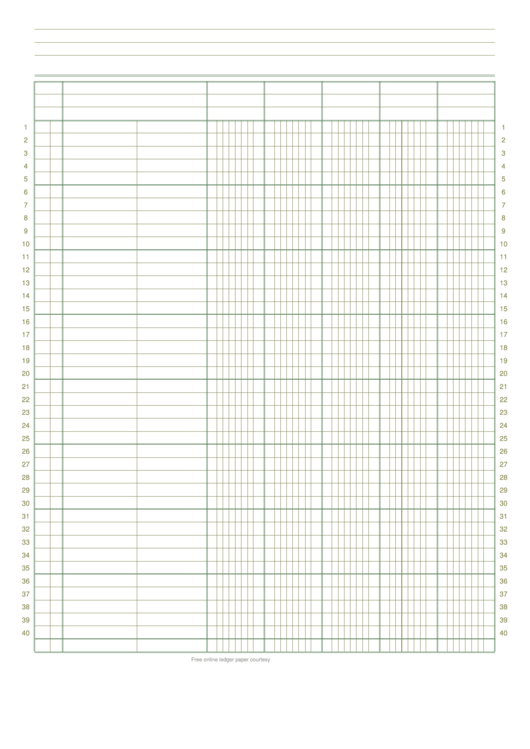 5 Column Ledger Paper Printable Pdf Download