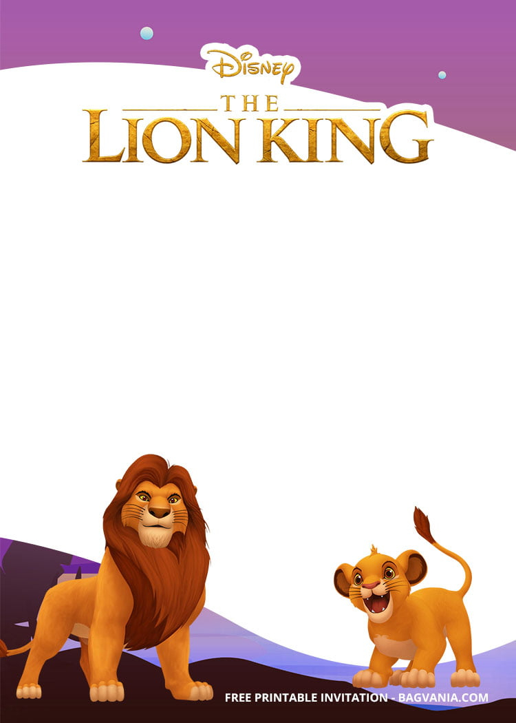 8 FREE Printable Lion King Invitation Templates DREVIO