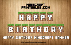 Birthday Banner Printable Minecraft Happy Birthday Banner