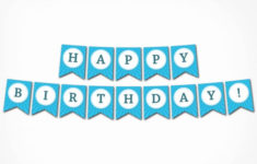 Blue Birthday Banner Printable Instant Download Boy Happy