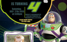 Buzz Lightyear Invitation Toy Story Space Ranger