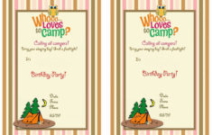 Camping Birthday Invitations Birthday Printable