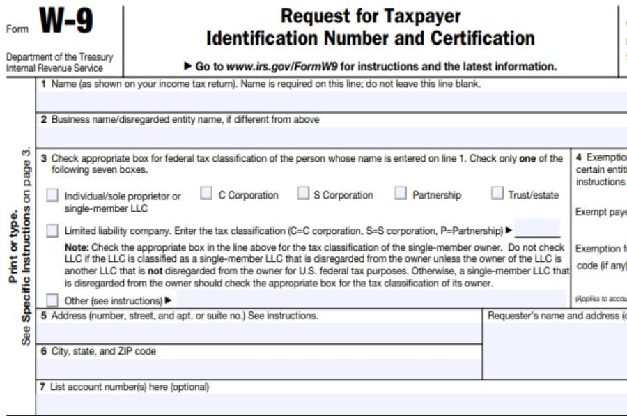 Form W9 2021 Printable