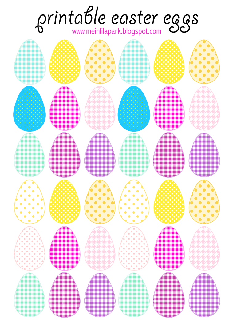 Free Printable Cheerfully Colored Easter Eggs