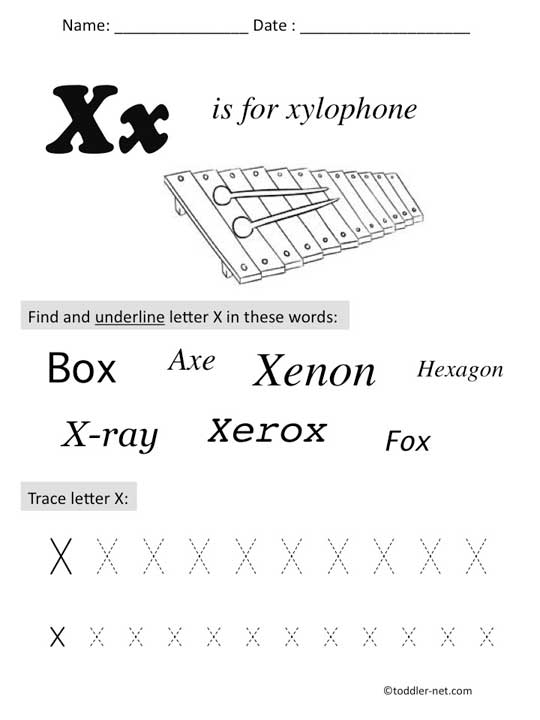 Free Printable X Worksheets - FreePrintableTM.com ...