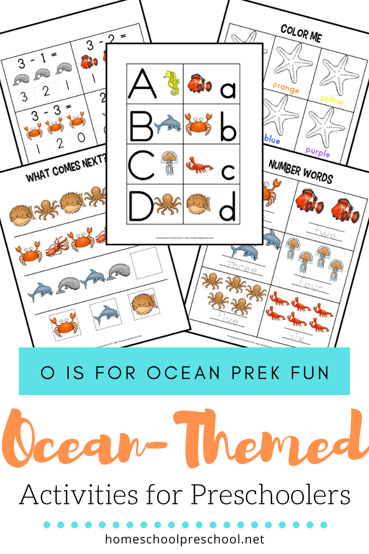 Free Printable Preschool Ocean Worksheets