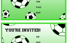 Free Printable Soccer Birthday Party Invitations Soccer