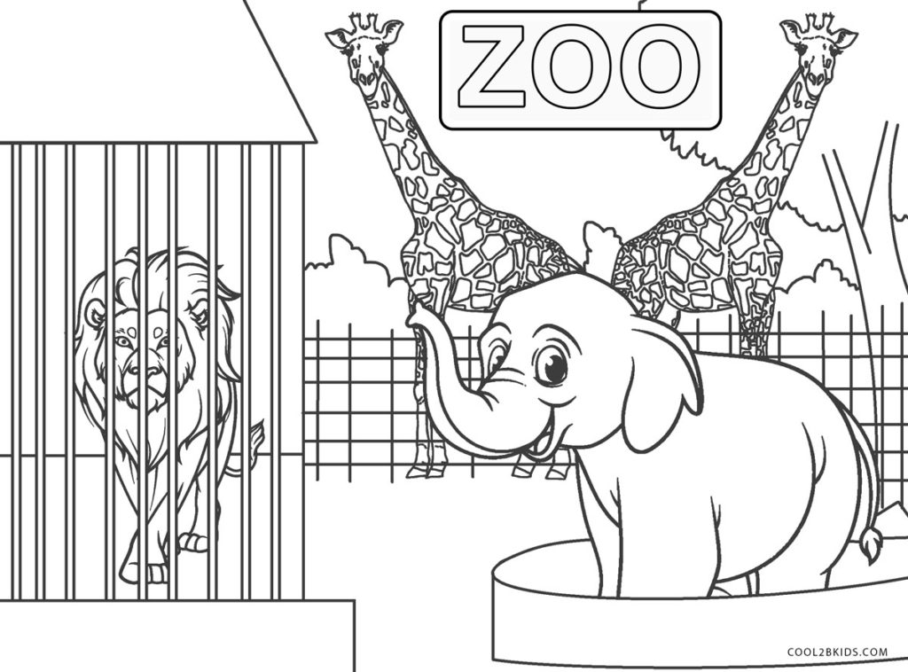 Download Free Printable Zoo Coloring Pages - FreePrintableTM.com | FreePrintableTM.com