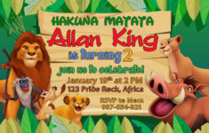 Lion King Birthday Invitations Shilohmidwifery