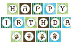 Monkey Banner Monkey Boy Birthday Monkey Birthday Banner