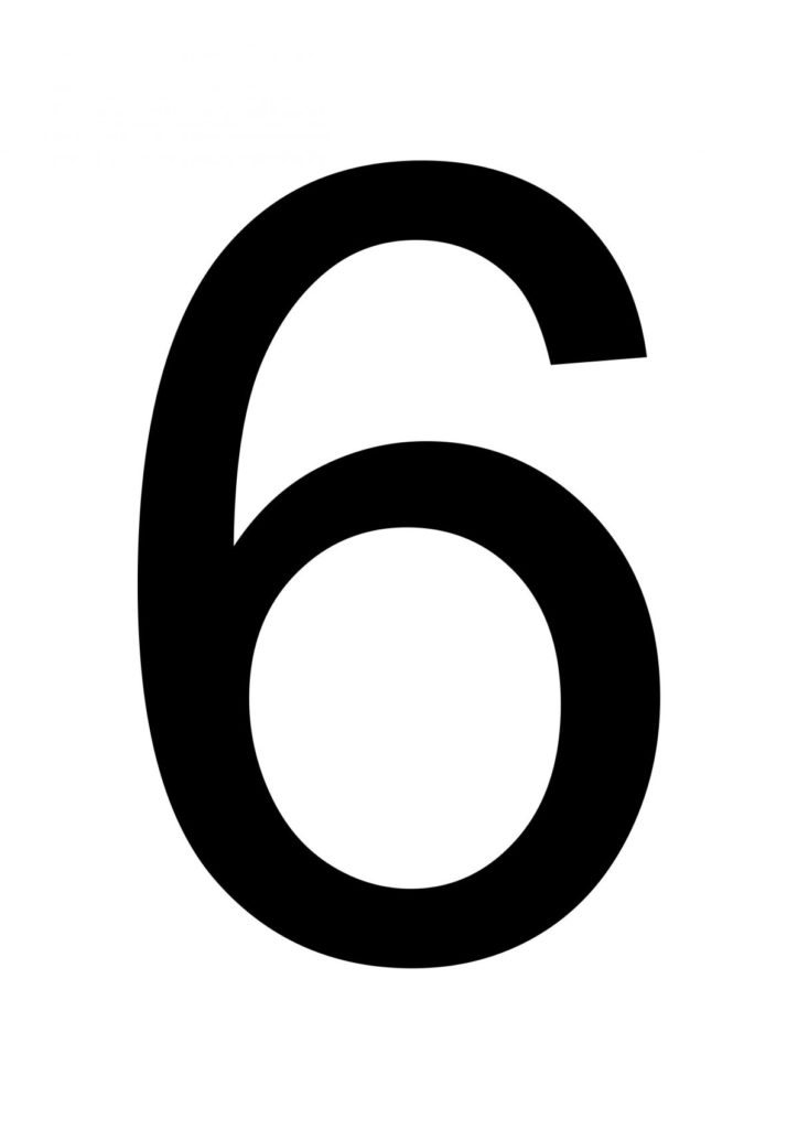 Number 6 Free Printables - FreePrintableTM.com | FreePrintableTM.com