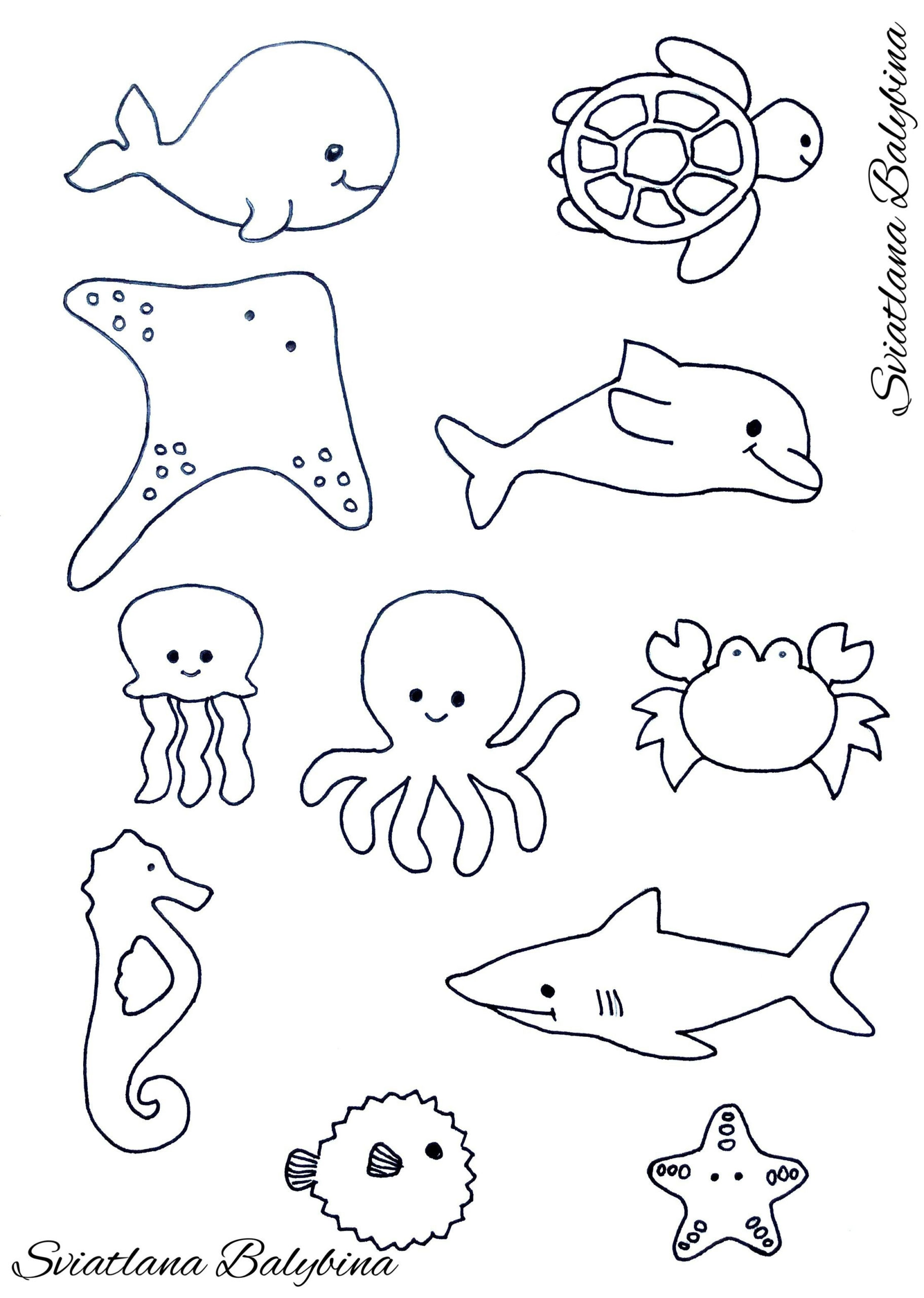 Ocean Animals Sea Animals Template Animal Templates