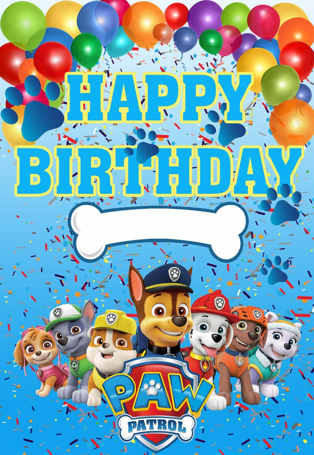 Paw Patrol Printable Birthday Card PRINTBIRTHDAY CARDS