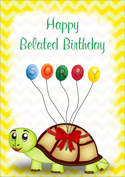 Printable Belated Birthday Cards